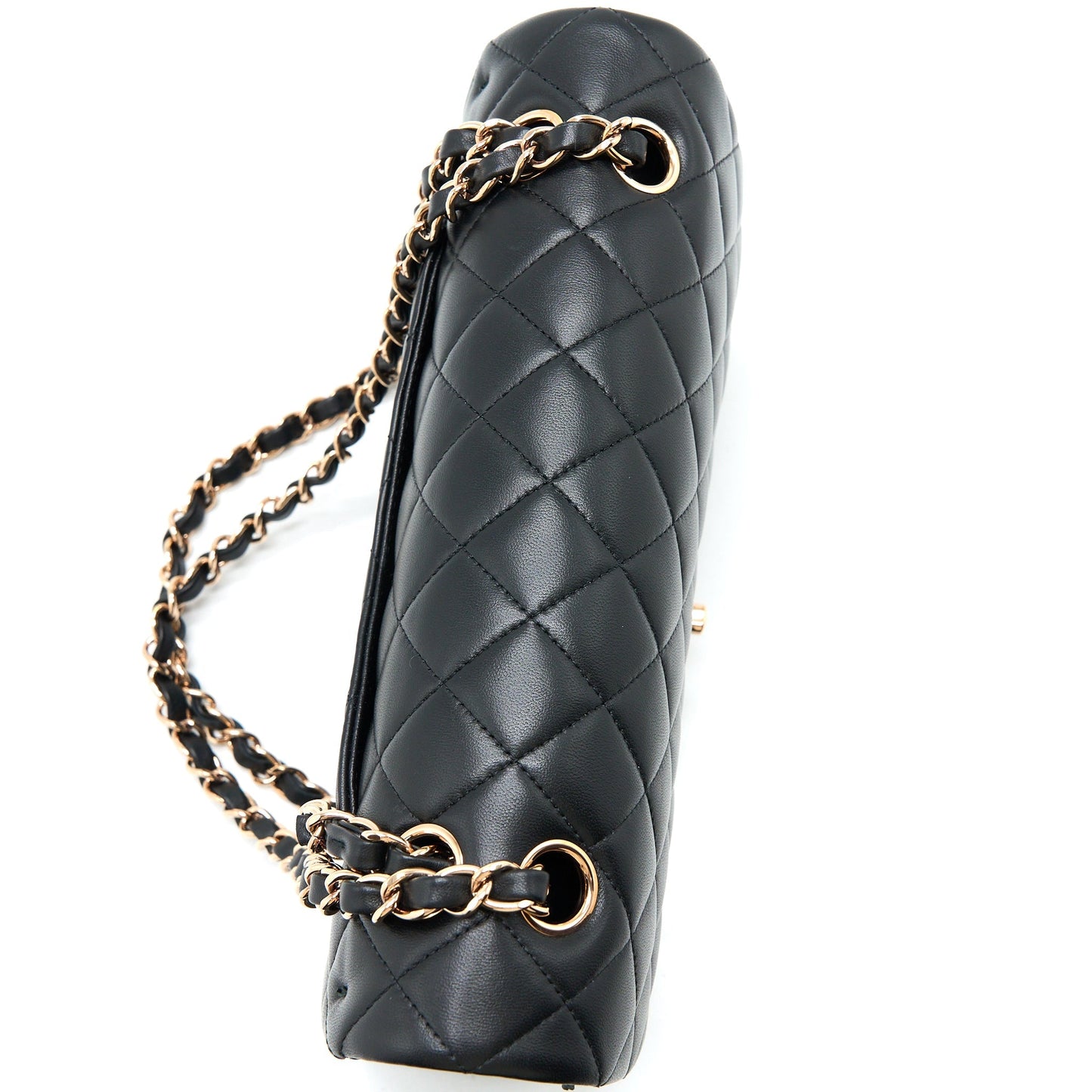Chanel Medium Classic Flap Bag Lambskin Black R (Microchip)