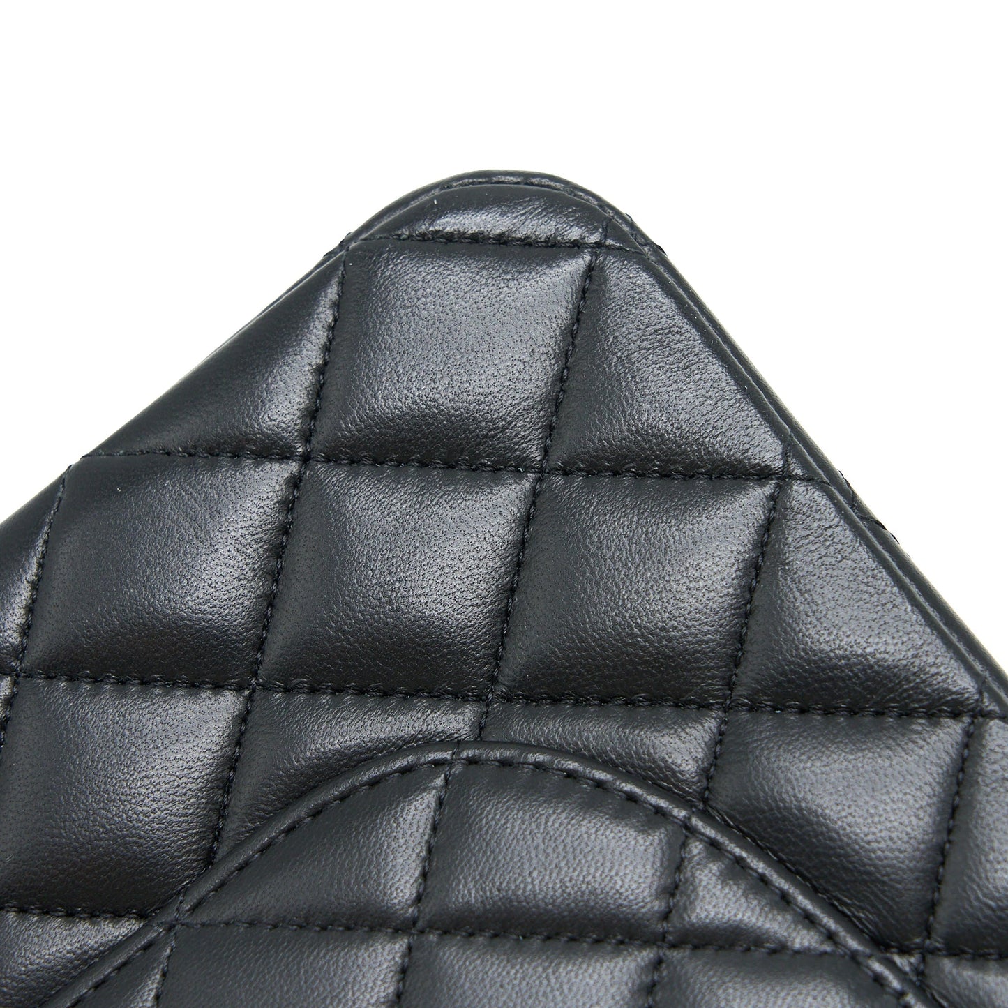 Chanel Medium Classic Flap Bag Lambskin Black R (Microchip)