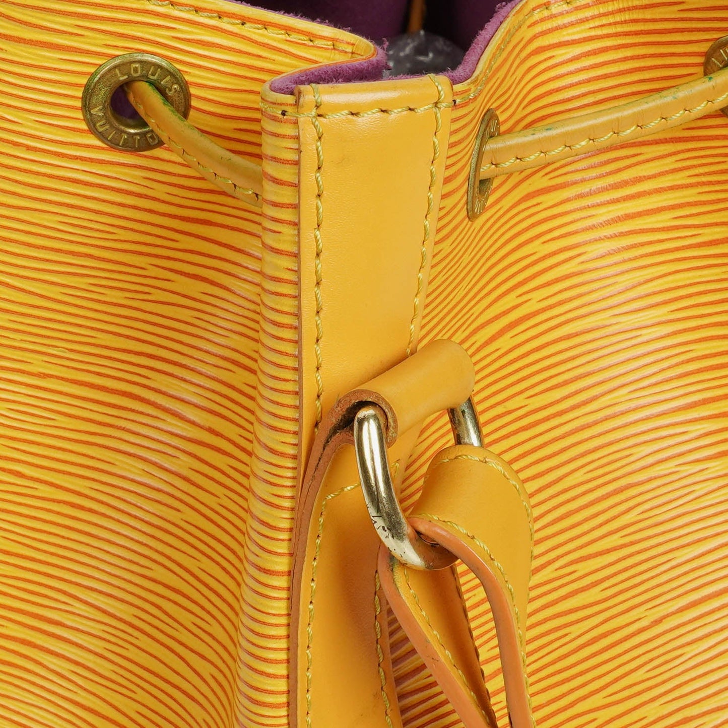 Louis Vuitton Petit Noe Yellow EPI Leather Shoulder Bag