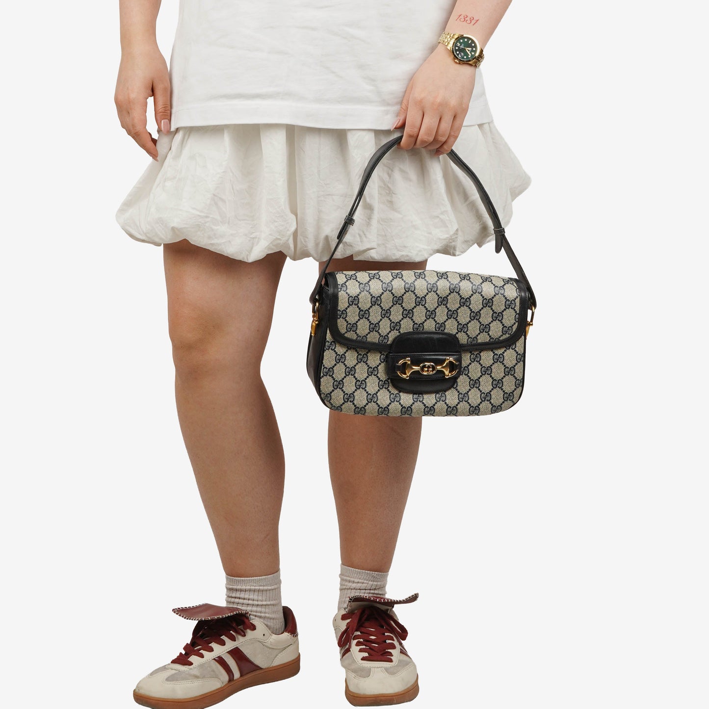 Gucci Horsebit 1955 GG Supreme Canvas Bag