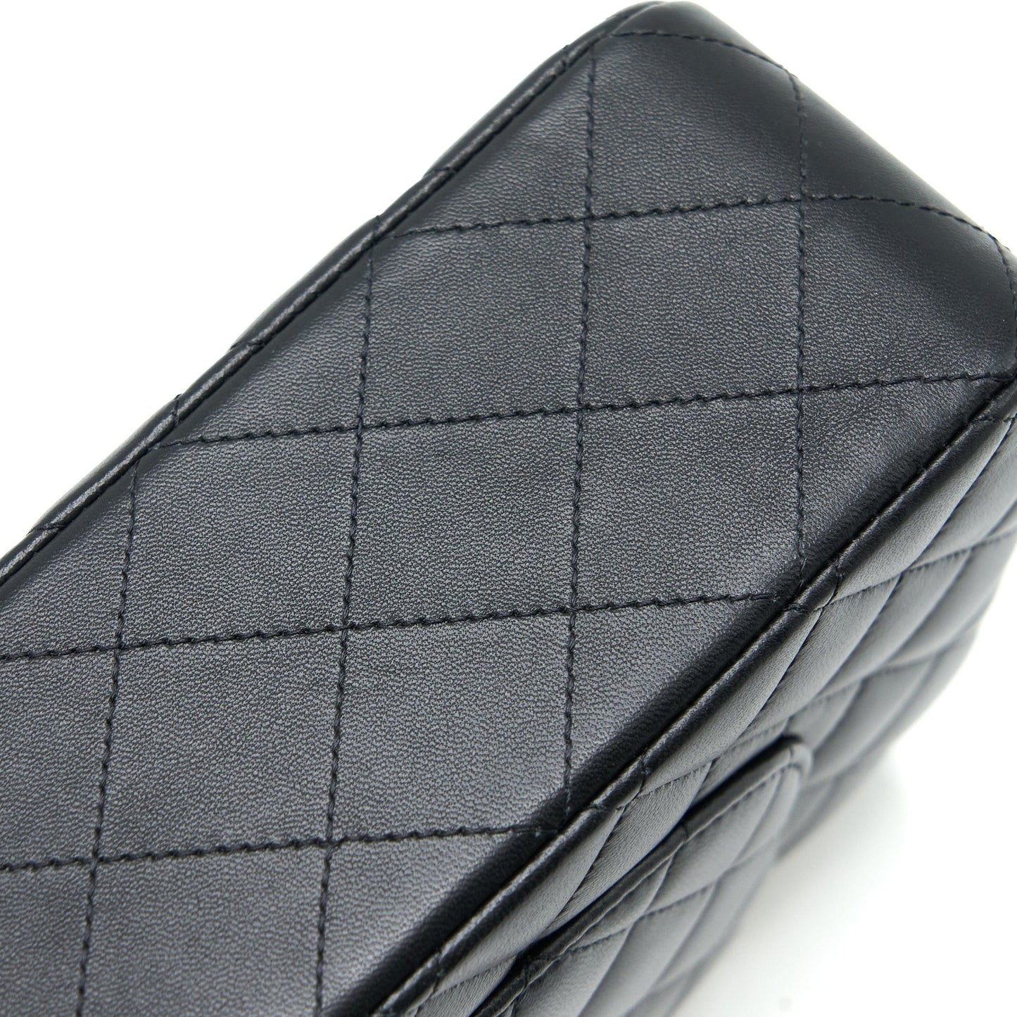 Chanel Medium Classic Flap Bag Lambskin Black R (Microchip)