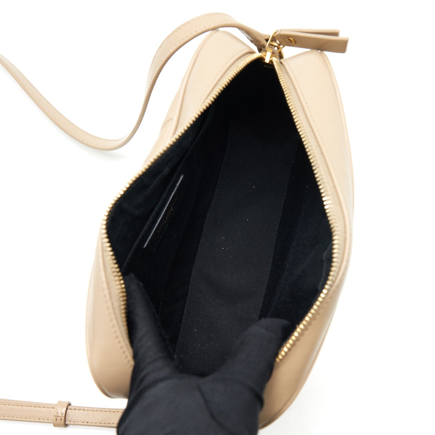 Saint Laurent Lou Camera Purse Calfskin Dark Beige