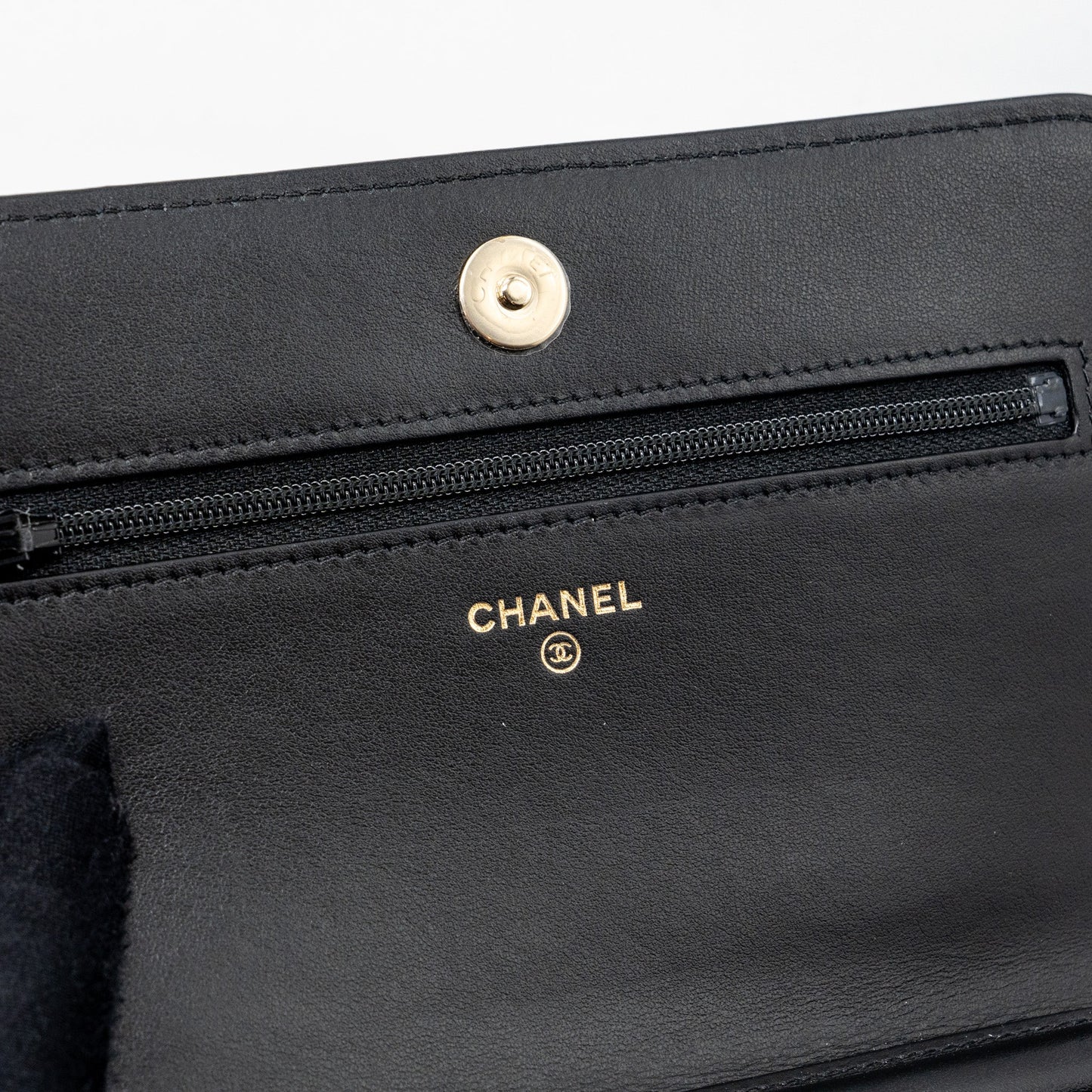 Chanel Boy Wallet On Chain Caviar Black L (microchip)