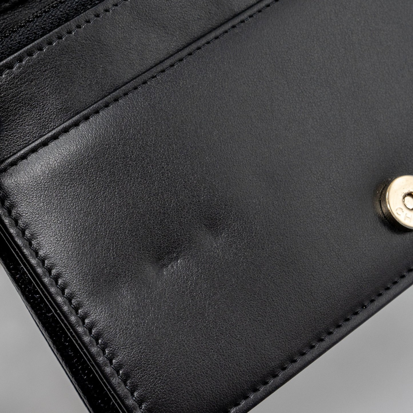 Chanel Boy Wallet On Chain Caviar Black L (microchip)