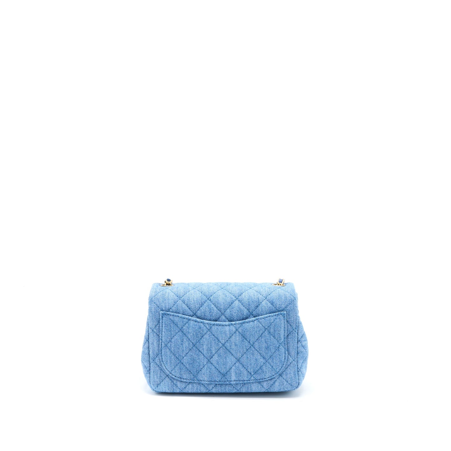 Chanel Pearl Crush Mini Square Flap Bag Denim  (Microchip)