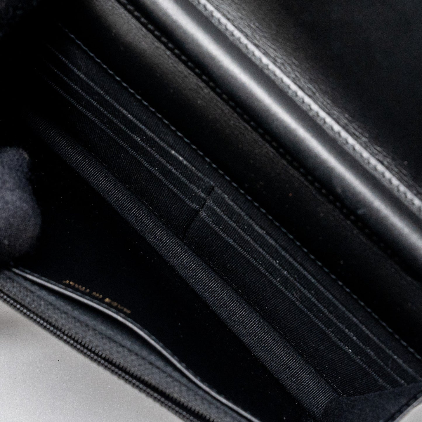 Chanel Boy Wallet On Chain Caviar Black L (microchip)