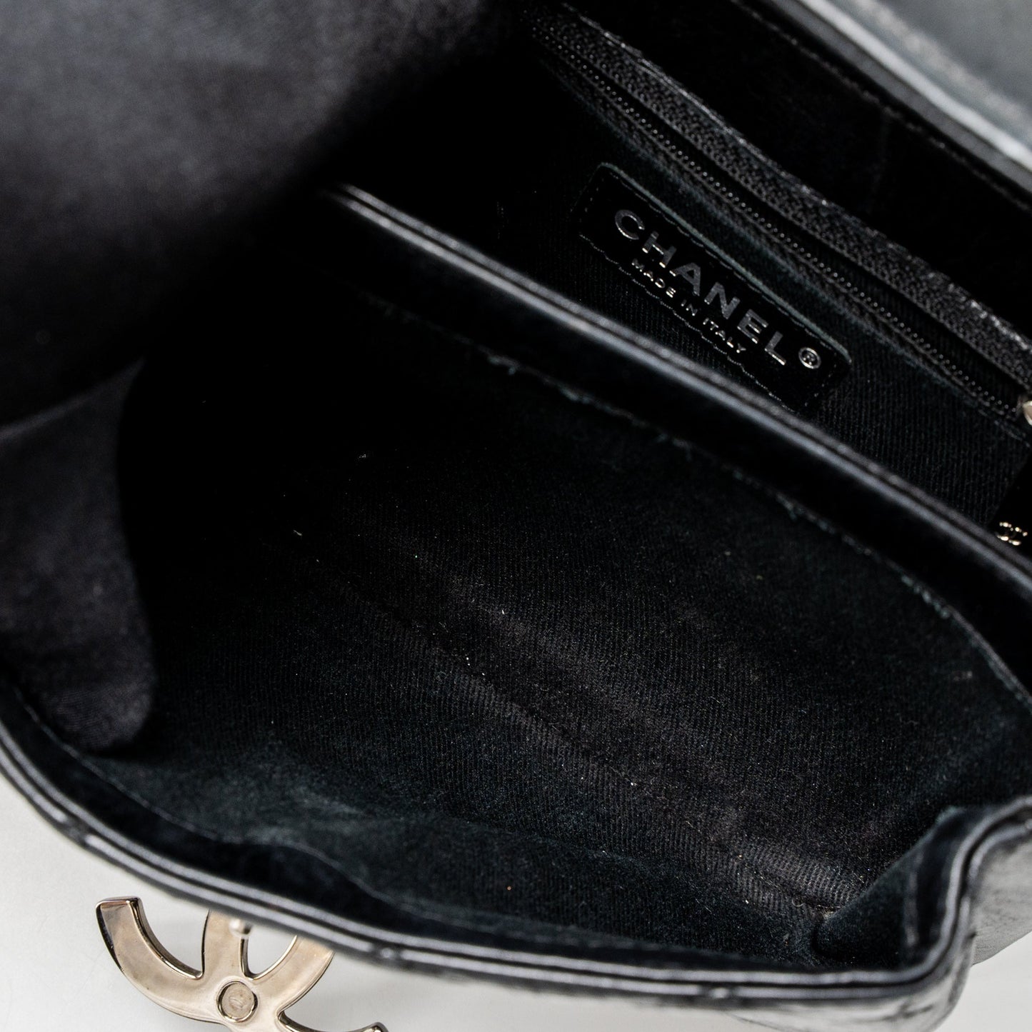 Chanel Giant CC Logo Bag Calfskin Navy