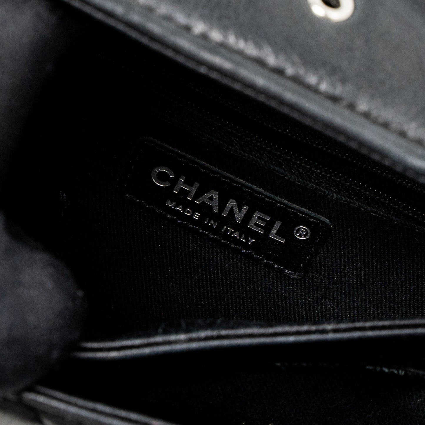 Chanel Giant CC Logo Bag Calfskin Navy