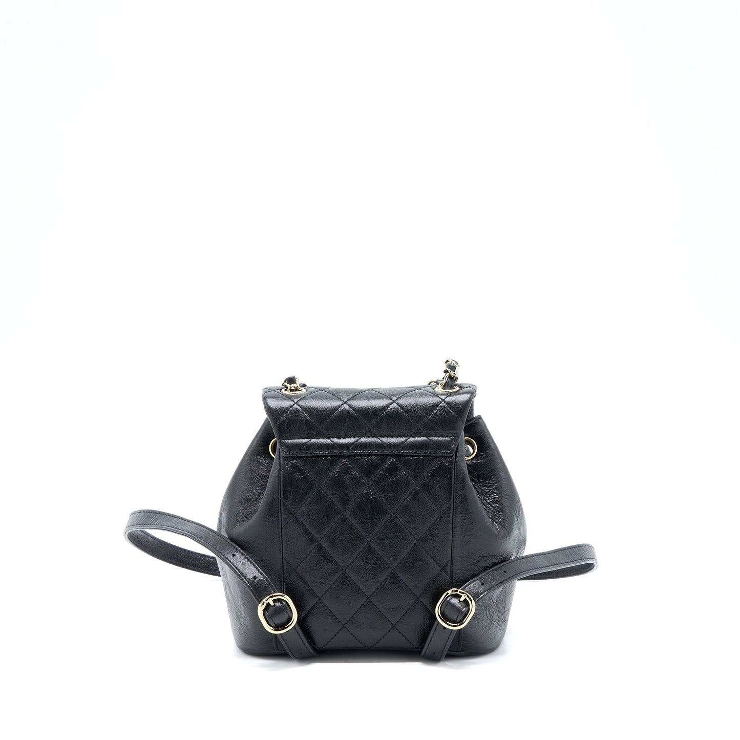 Chanel 22C Mini Duma Backpack Aged Calfskin Black L (Microchip)