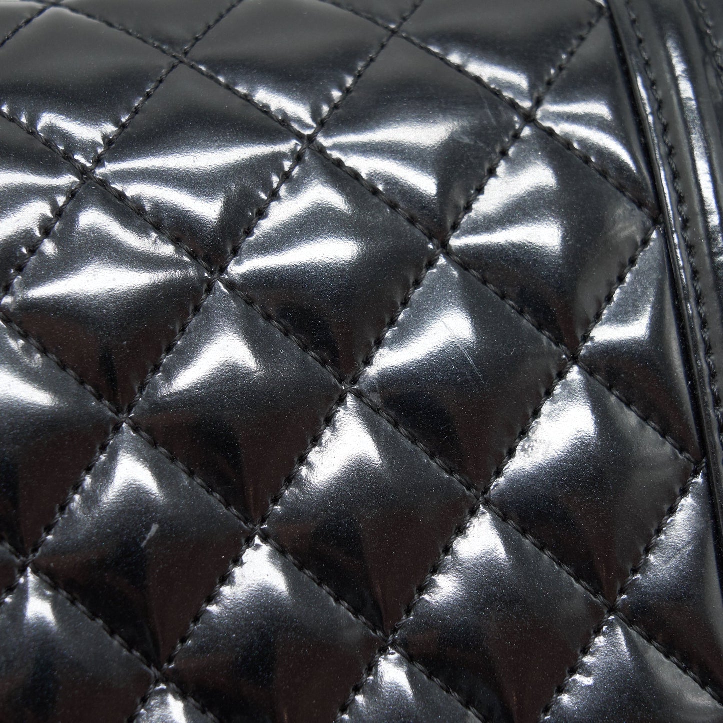 Chanel Medium Le Boy Patent Leather Black L