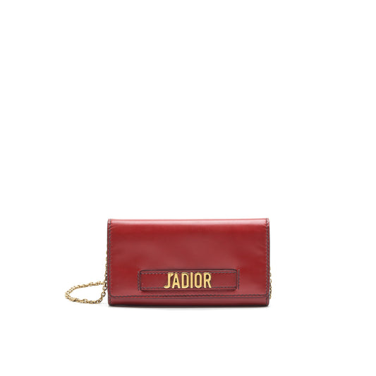 Dior J'adior Small long Wallet on Chain Red with