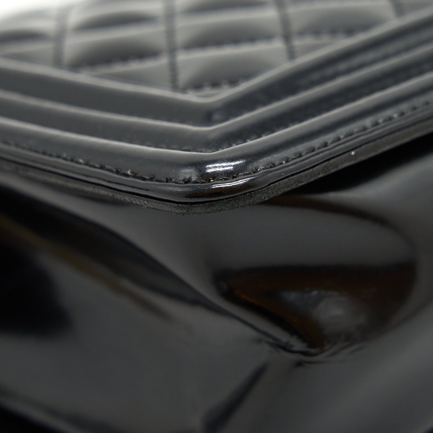 Chanel Medium Le Boy Patent Leather Black L