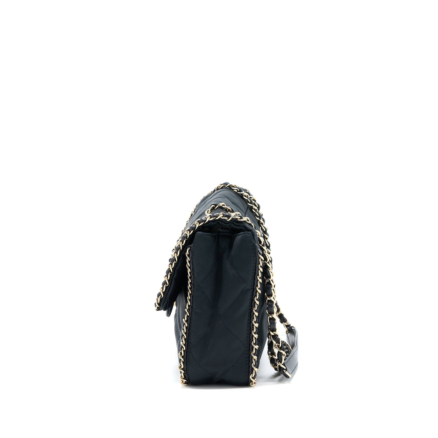 Chanel Seasonal Flap Bag Fabric Black