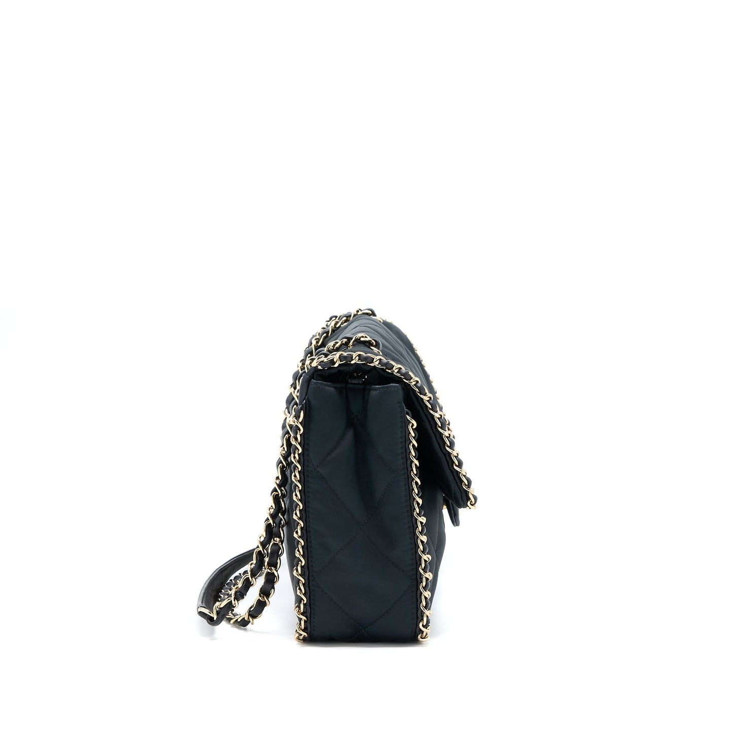 Chanel Seasonal Flap Bag Fabric Black