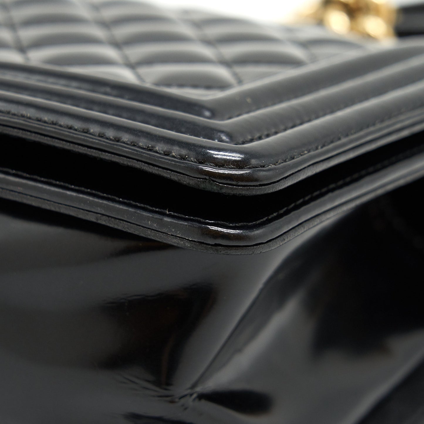 Chanel Medium Le Boy Patent Leather Black L