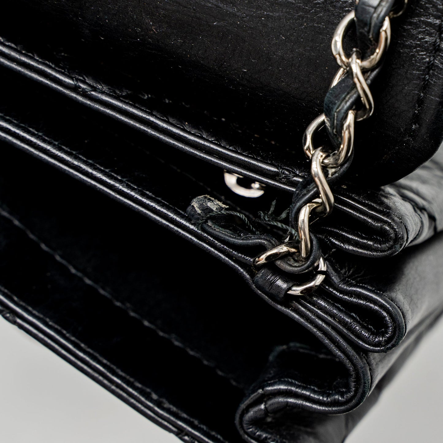 Chanel Giant CC Logo Bag Calfskin Navy