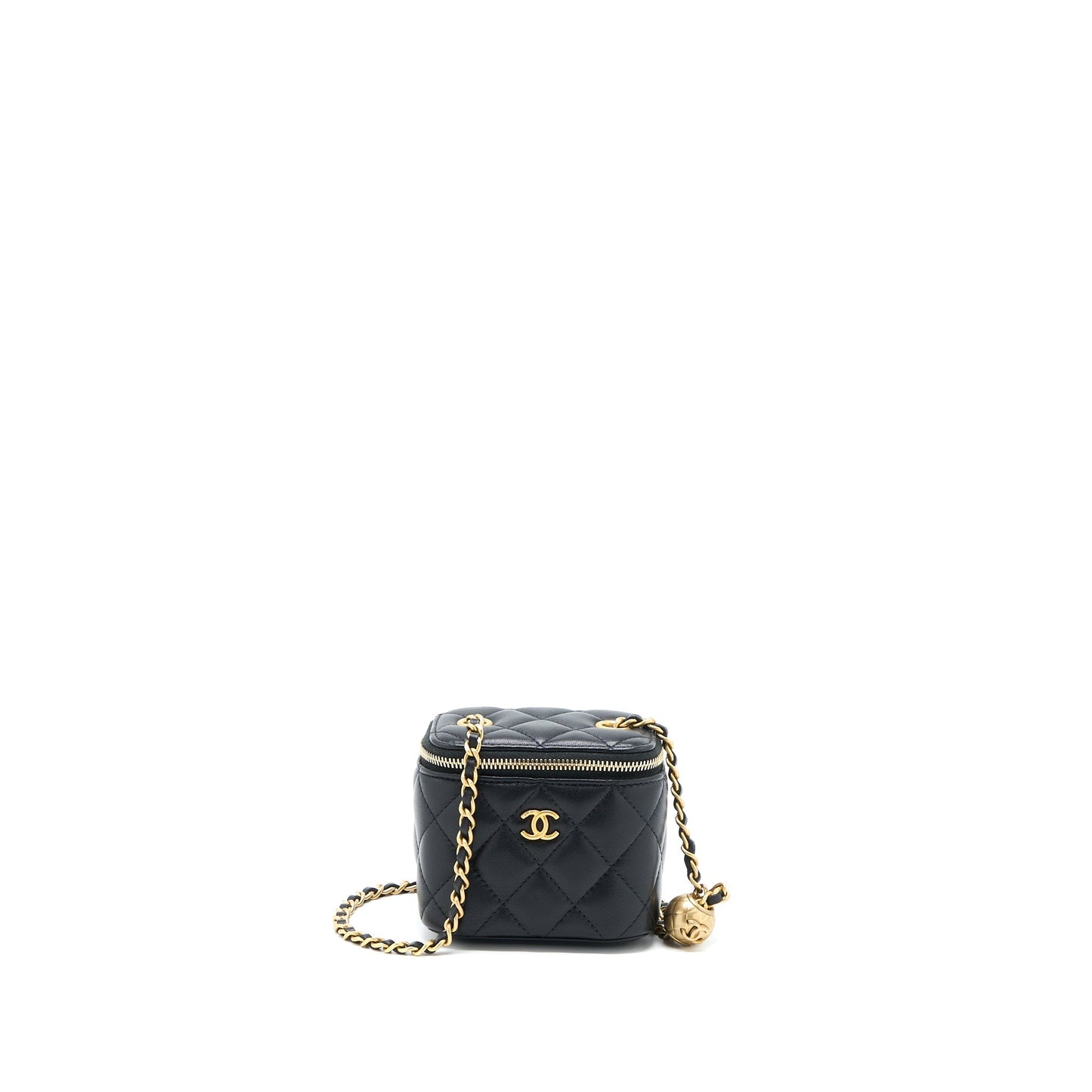 Chanel Pearl Crush Mini Vanity Lambskin Black