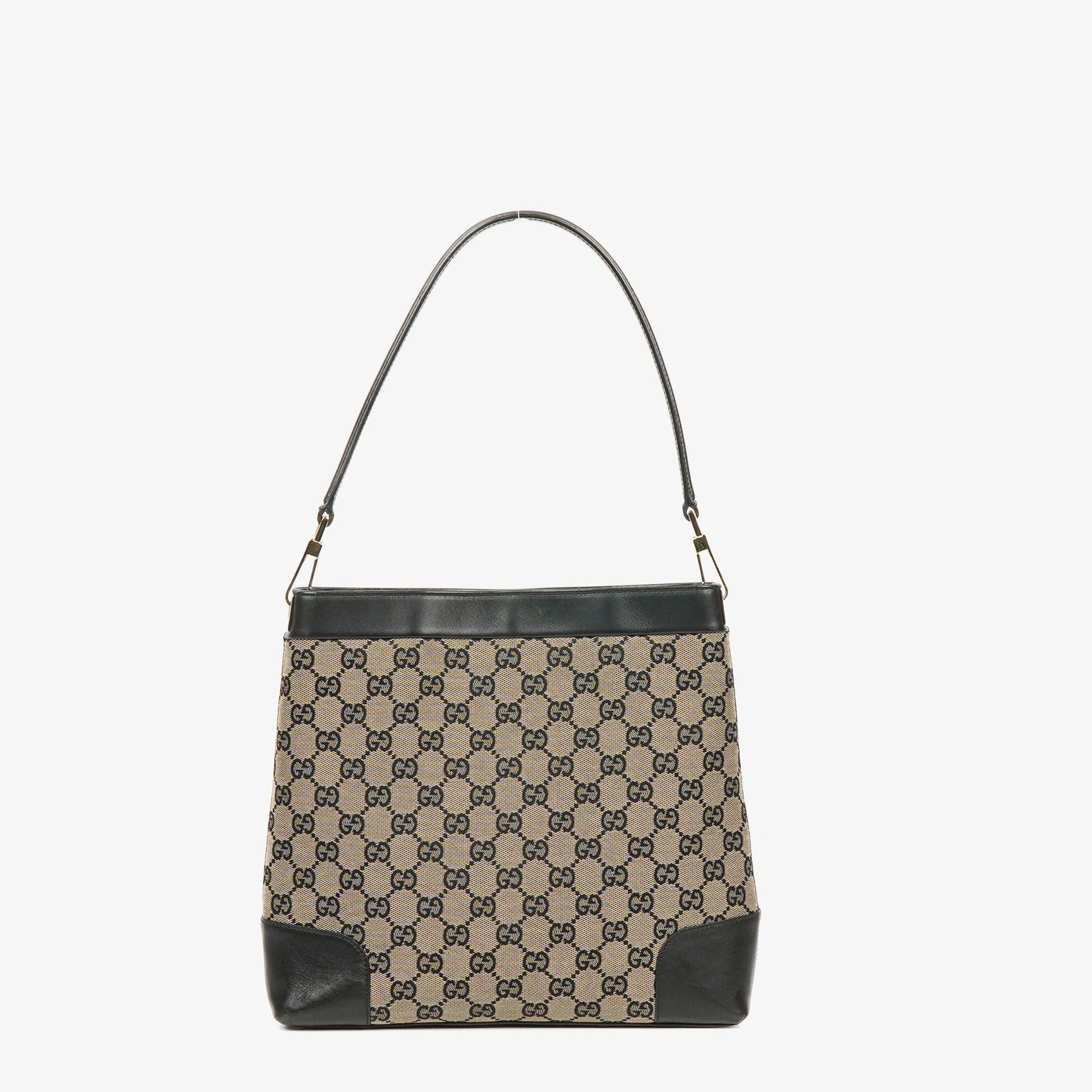 Gucci GG Canvas And Leather Shoulder Hobo Bag