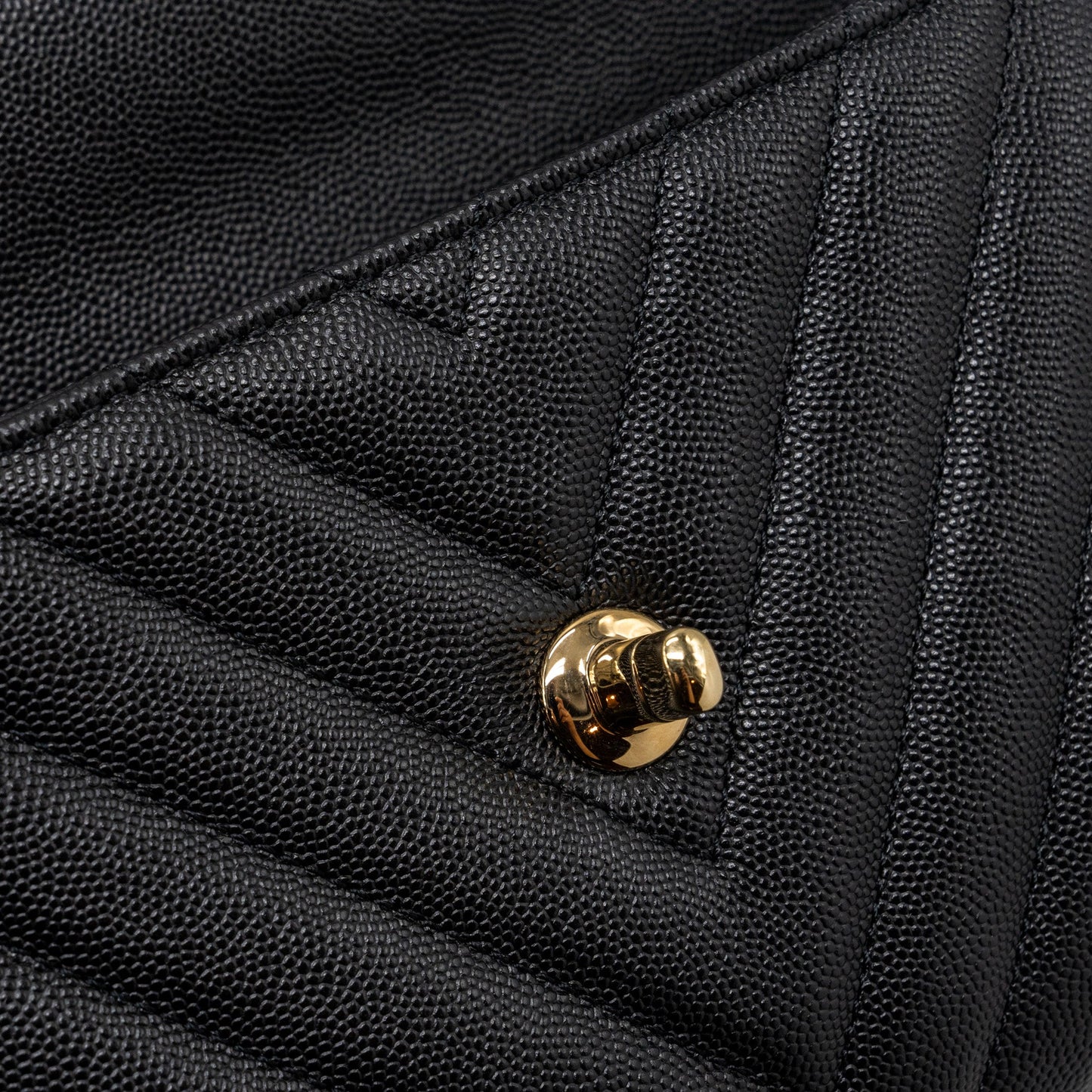 Chanel Small Coco Handle Chevron Caviar Black L