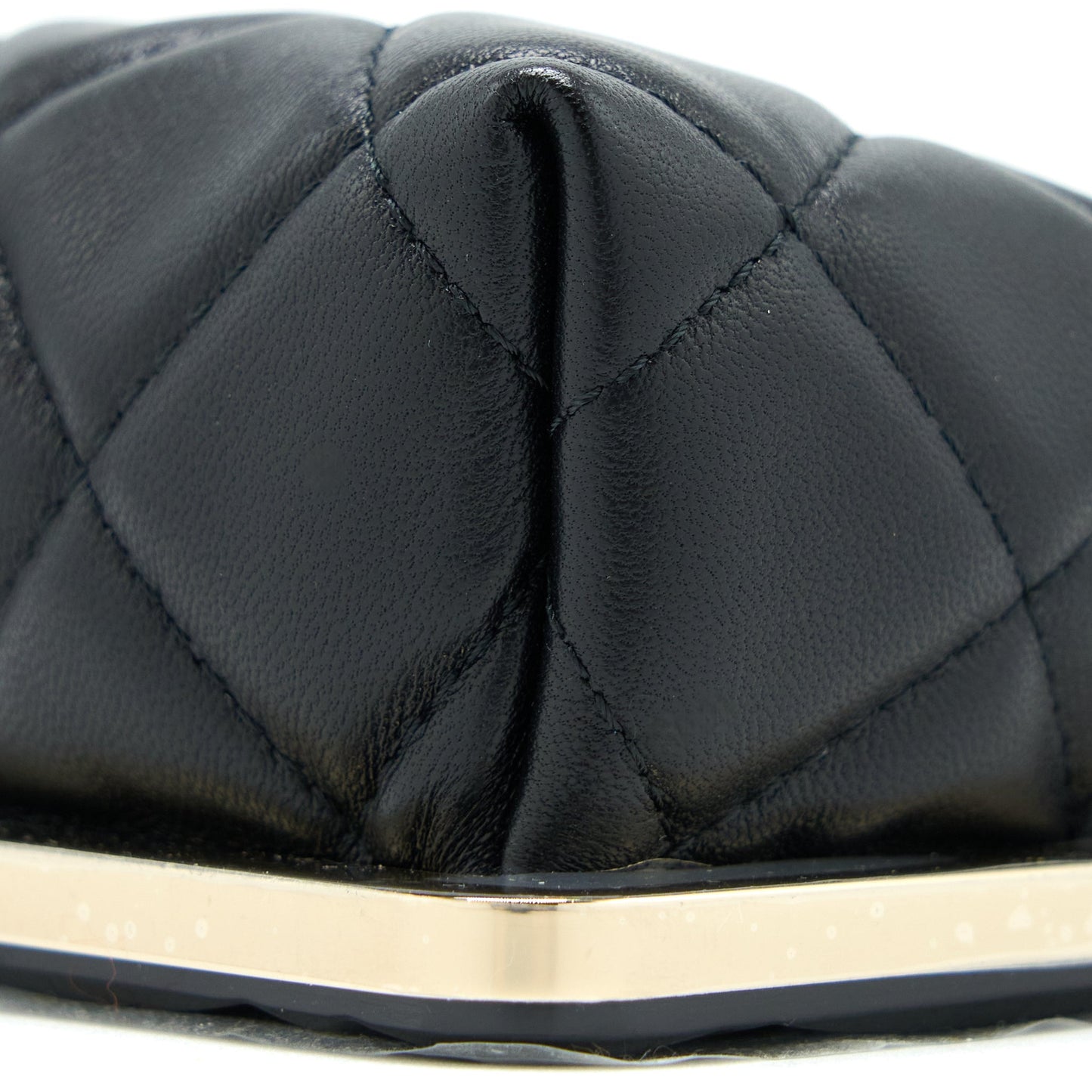 Chanel Mini Clip With Chain Lambskin Black L