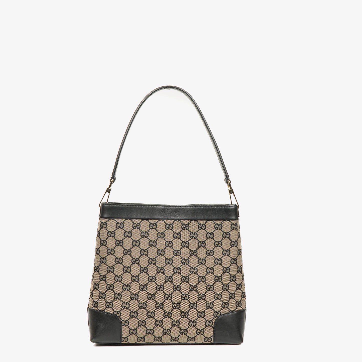 Gucci GG Canvas And Leather Shoulder Hobo Bag