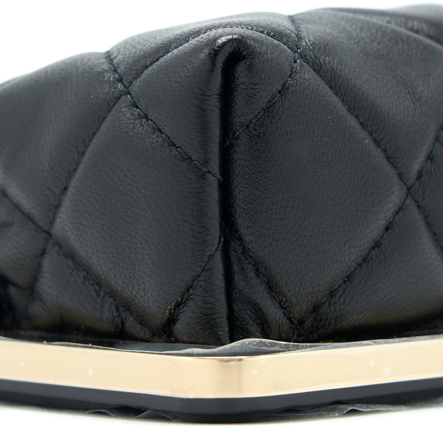 Chanel Mini Clip With Chain Lambskin Black L