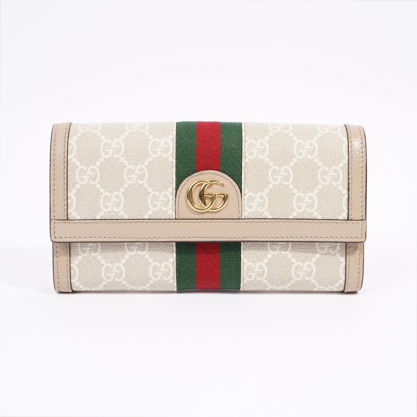 Gucci Ophidia Continental Wallet Oatmeal Leather