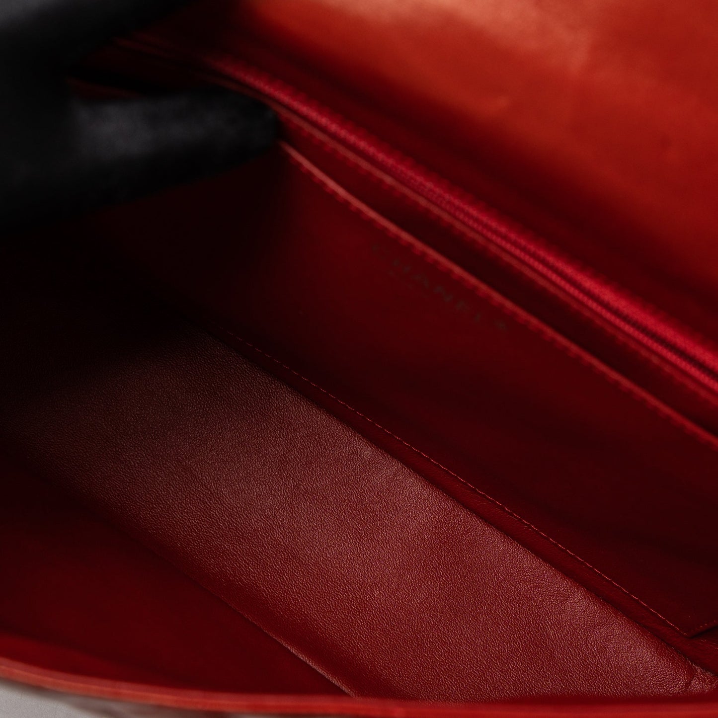 Chanel Jumbo Classic Single Flap Bag Lambskin Red