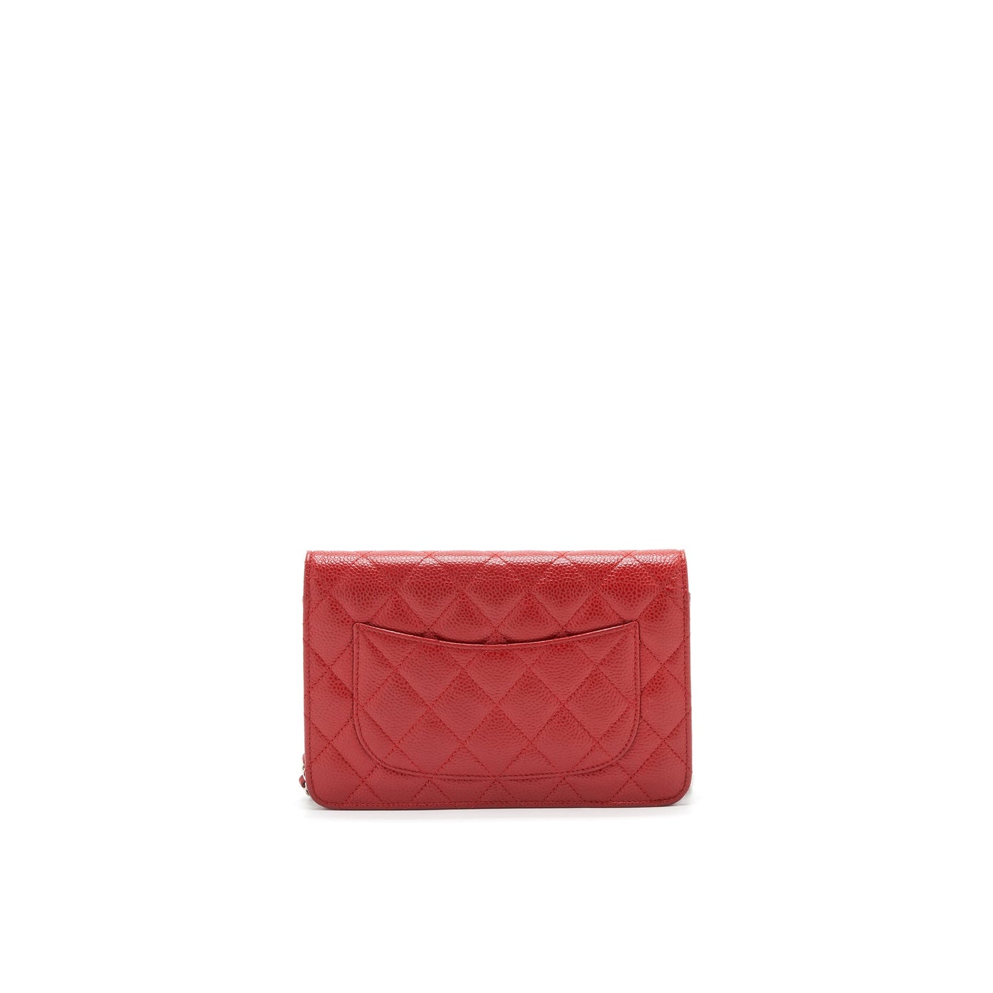 Chanel Wallet on chain Caviar Red with  serial 18