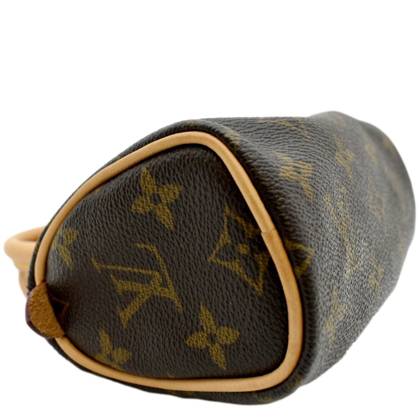 LOUIS VUITTON Mini  HL Monogram Canvas with Leather Trim Satchel Bag Brown