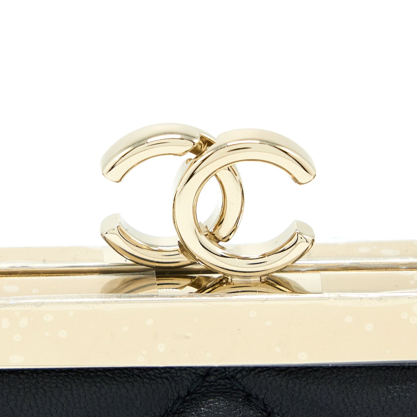 Chanel Mini Clip With Chain Lambskin Black L