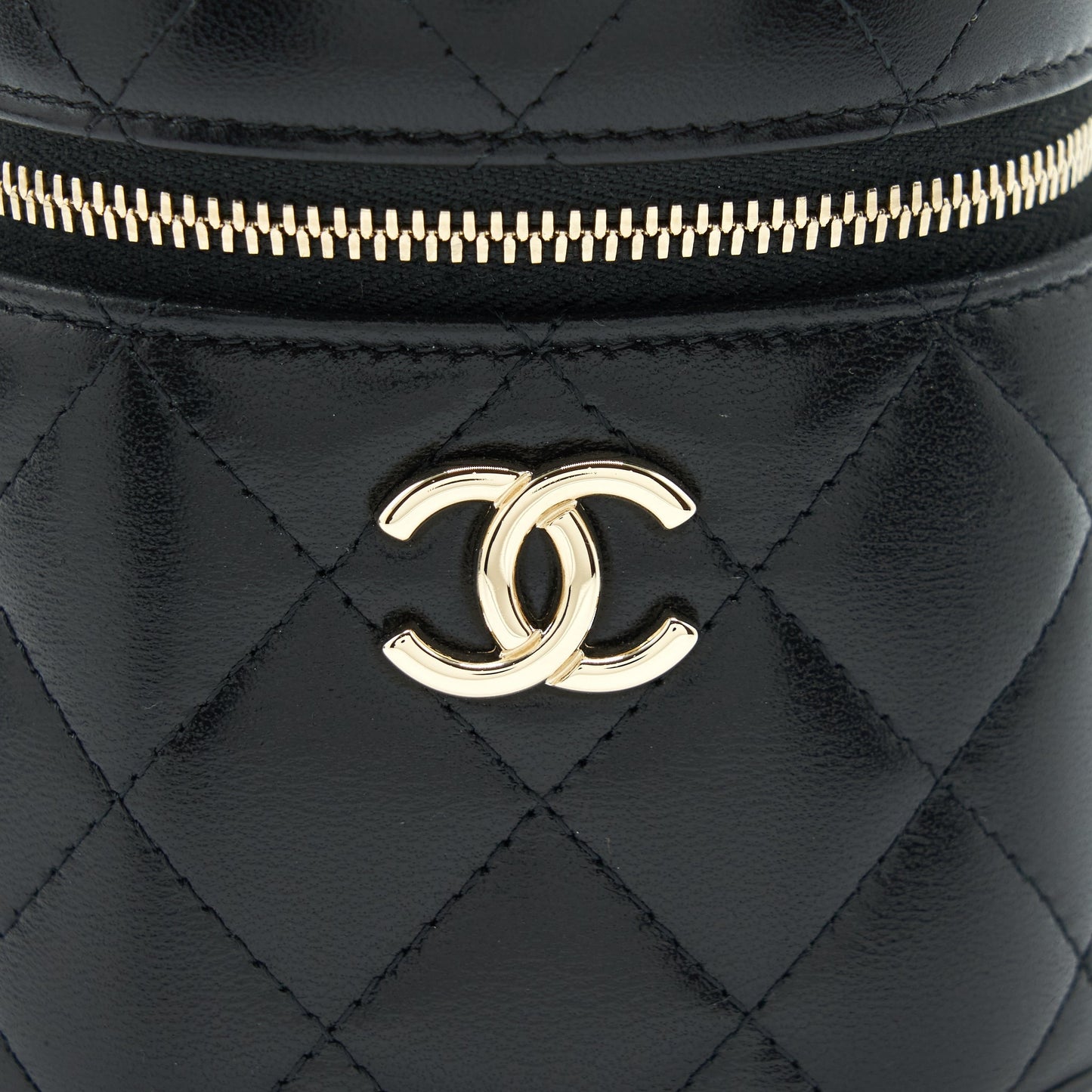 Chanel 22S Top Handle Super Mini Vanity Lambskin Black L