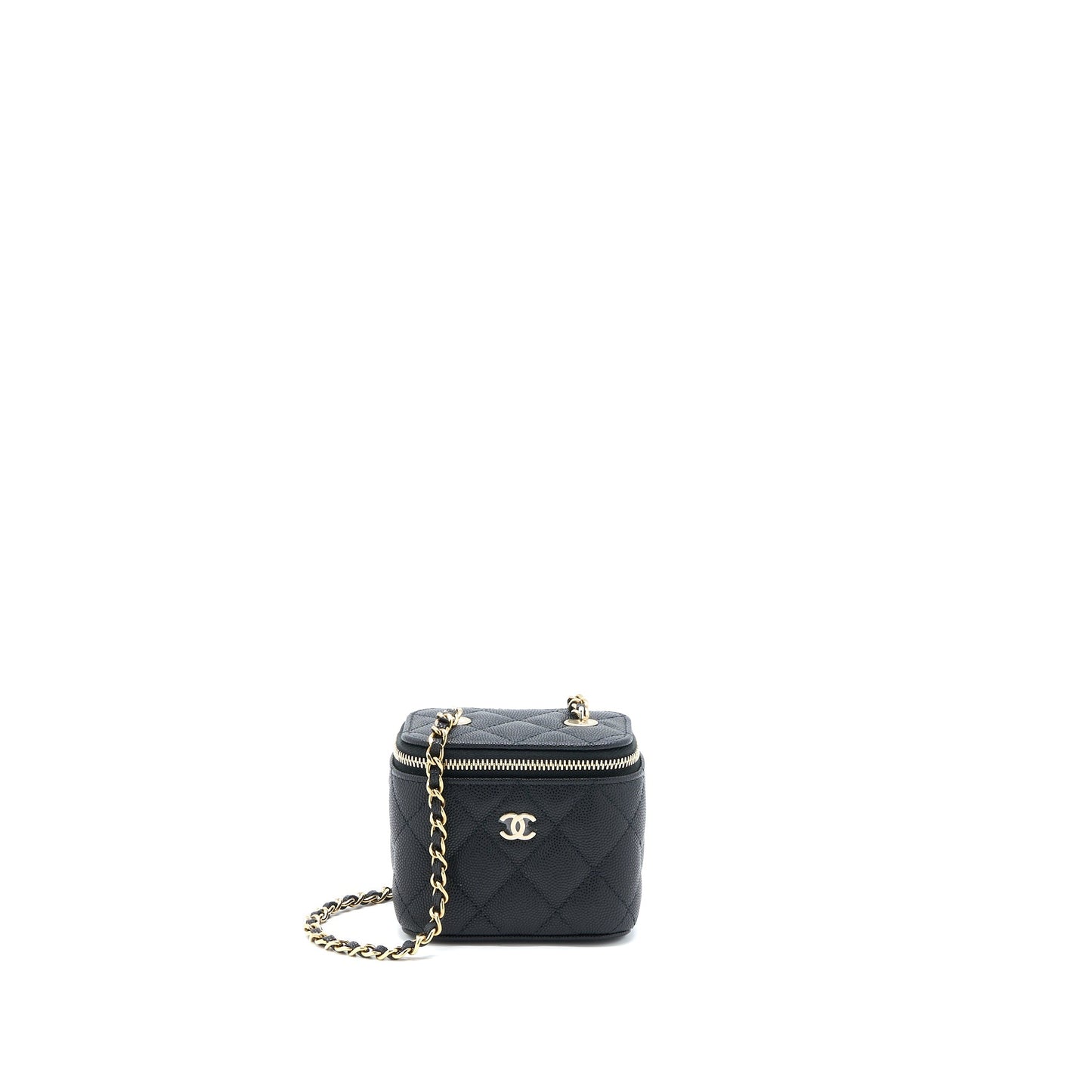 Chanel Mini Vanity with Chain Caviar Black L