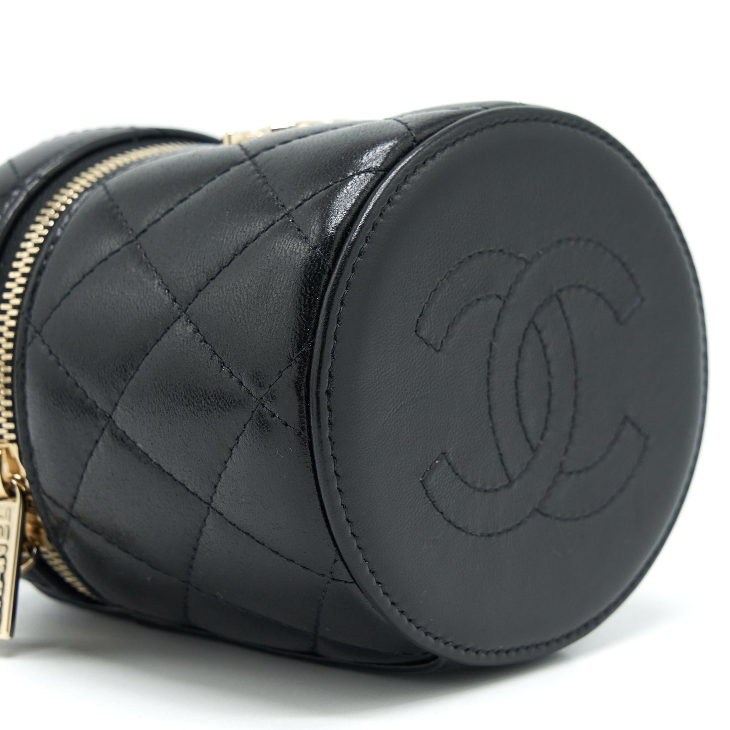 Chanel 22S Top Handle Super Mini Vanity Lambskin Black L