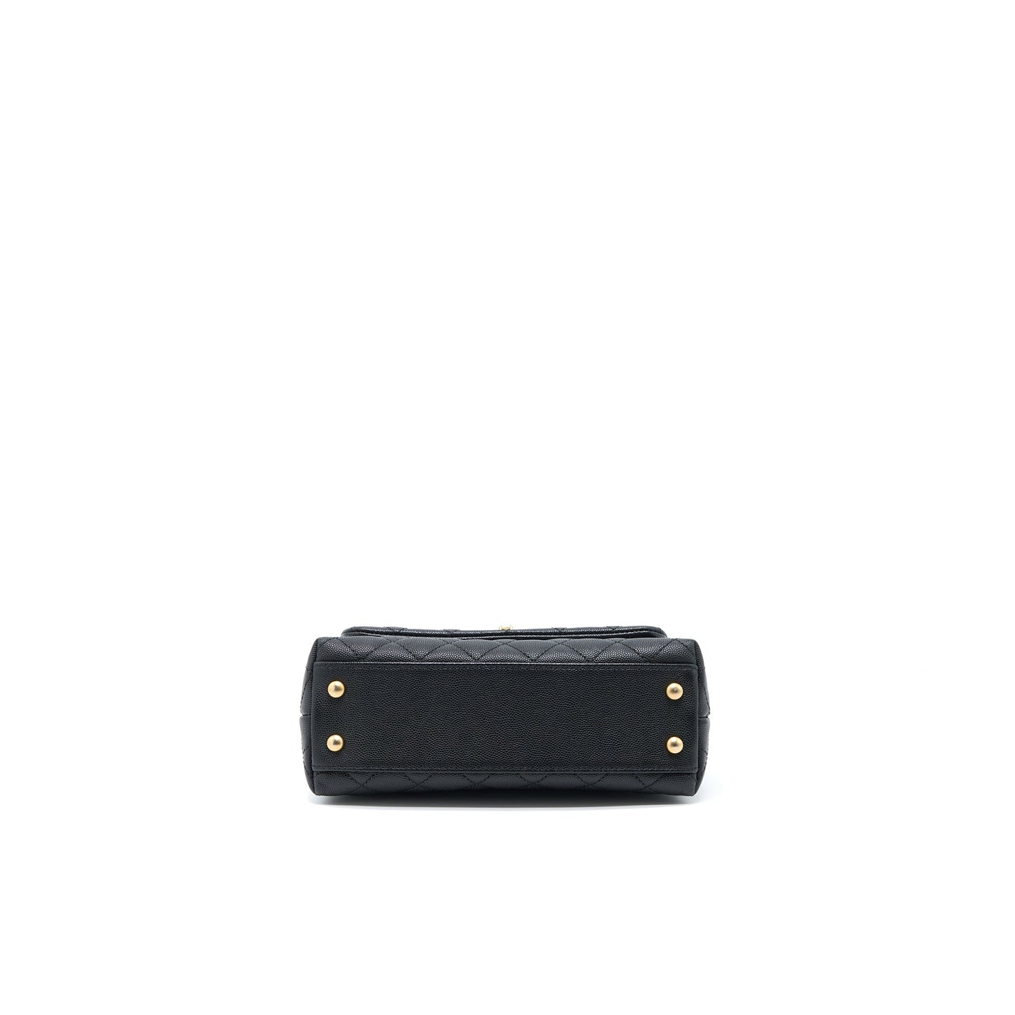 Chanel Small Coco Handle Caviar With Lizard Handle Black