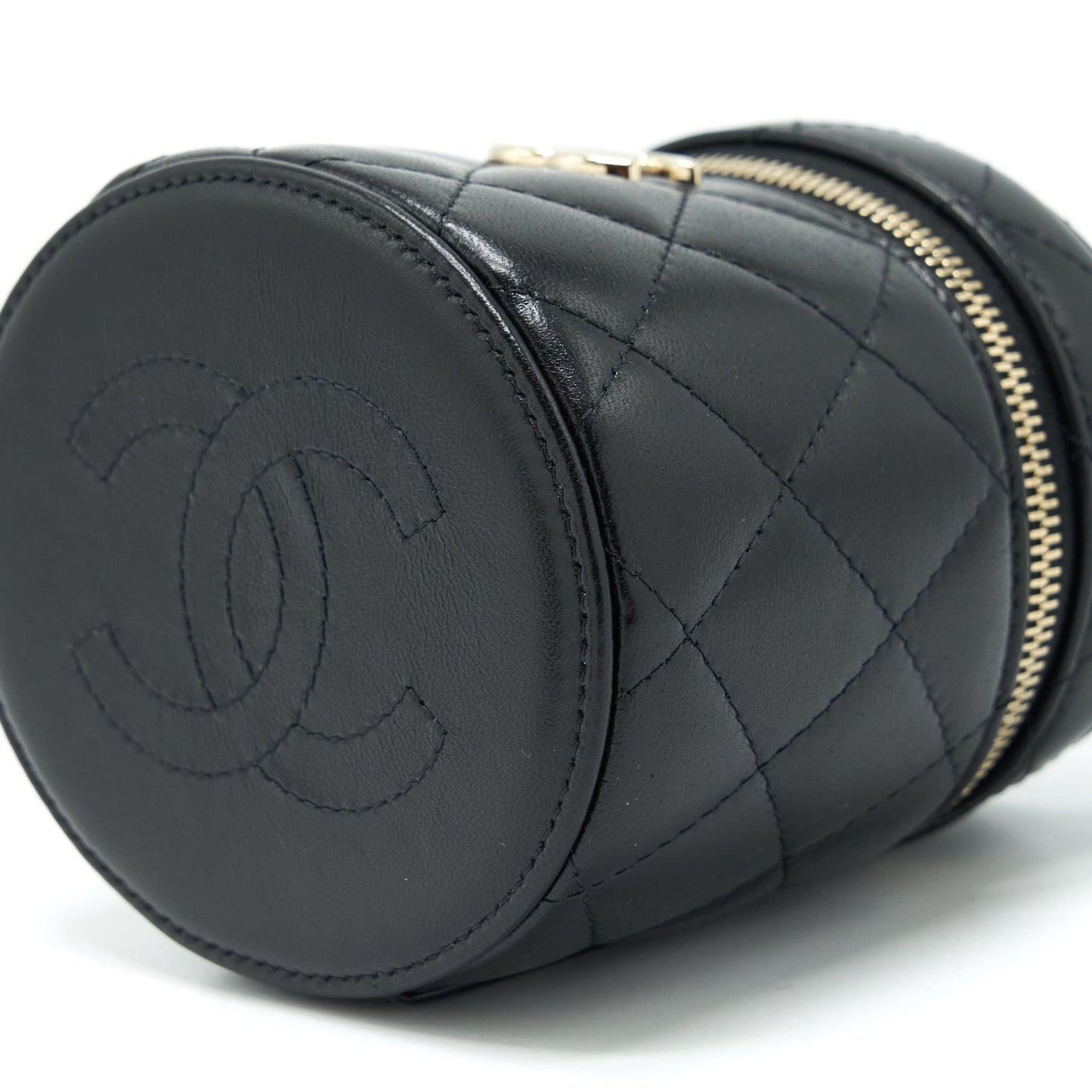 Chanel 22S Top Handle Super Mini Vanity Lambskin Black L