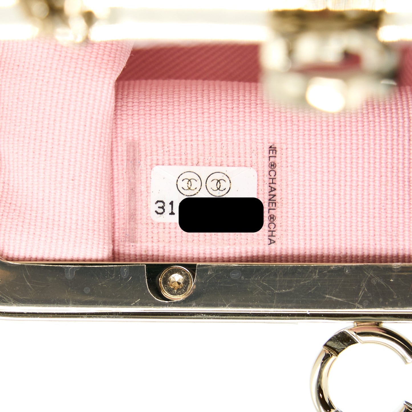 Chanel Mini Clip With Chain Lambskin Black L