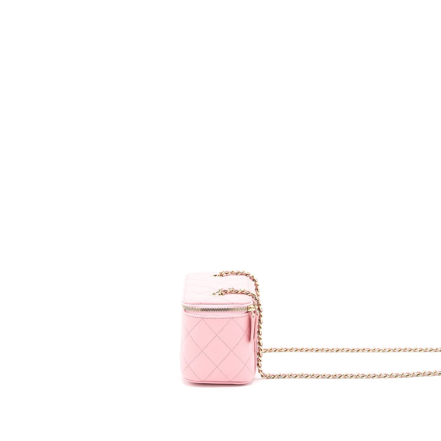 Chanel Long Vanity With Chain Caviar Pink L
