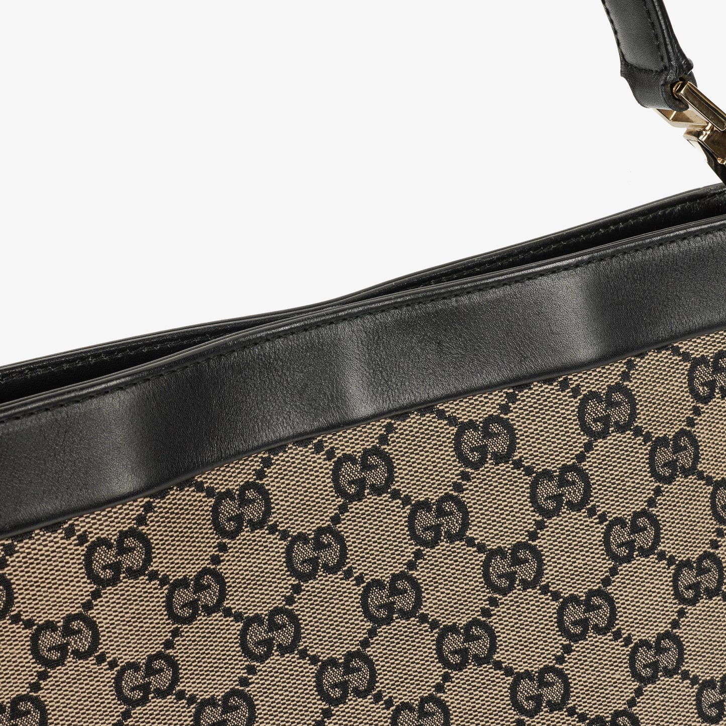 Gucci GG Canvas And Leather Shoulder Hobo Bag