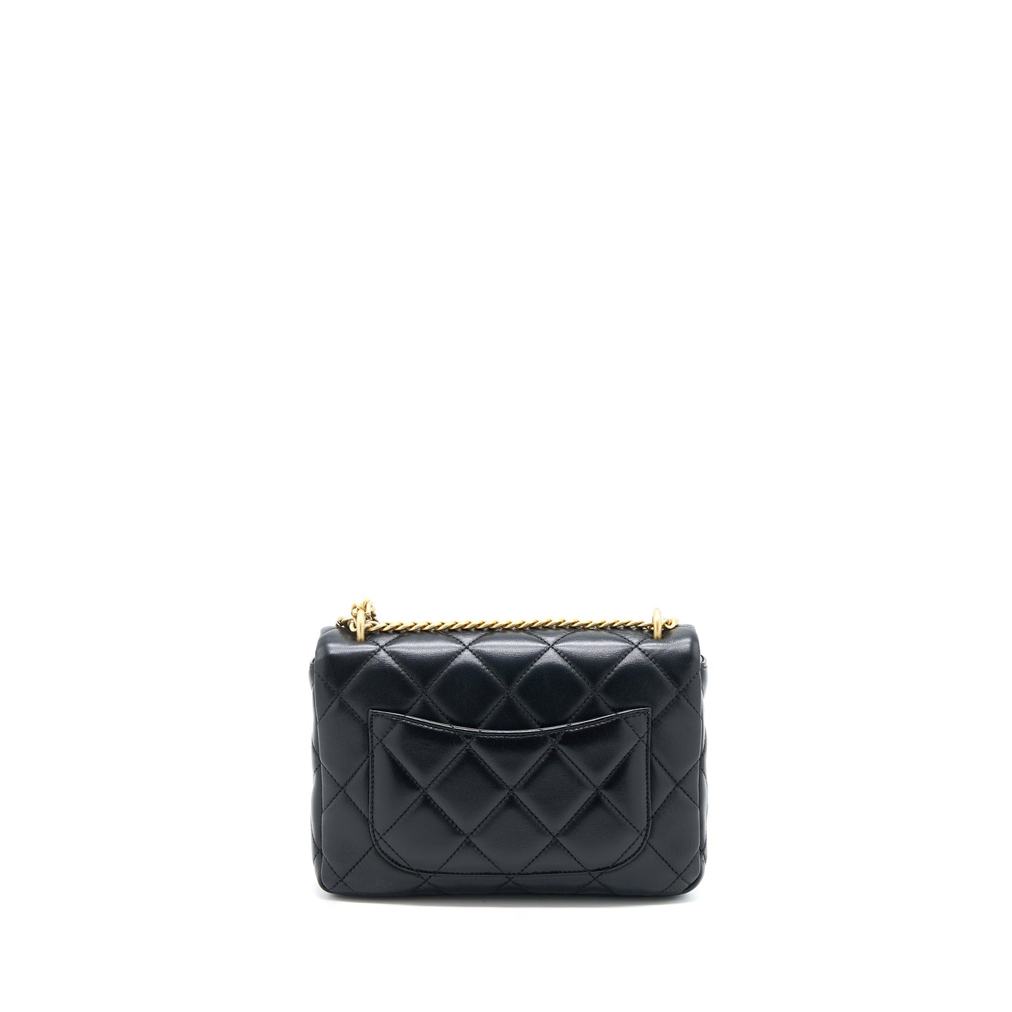 Chanel 22P Enemal Flap Bag Lambskin Black  (Microchip)
