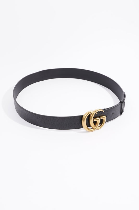 Gucci Womens Marmont Belt Black Leather 110cm - 44"