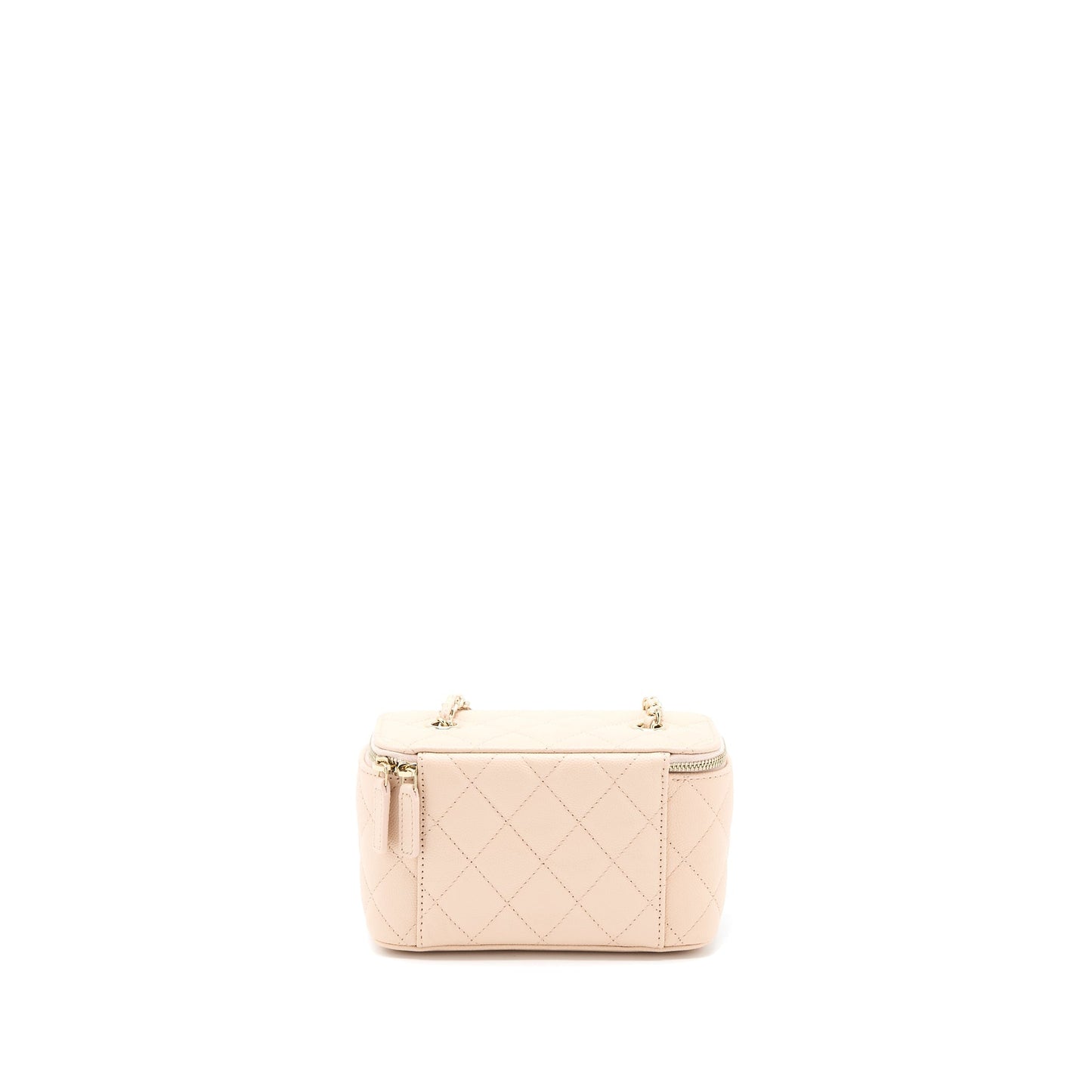 Chanel Long Vanity With Chain Caviar Beige L