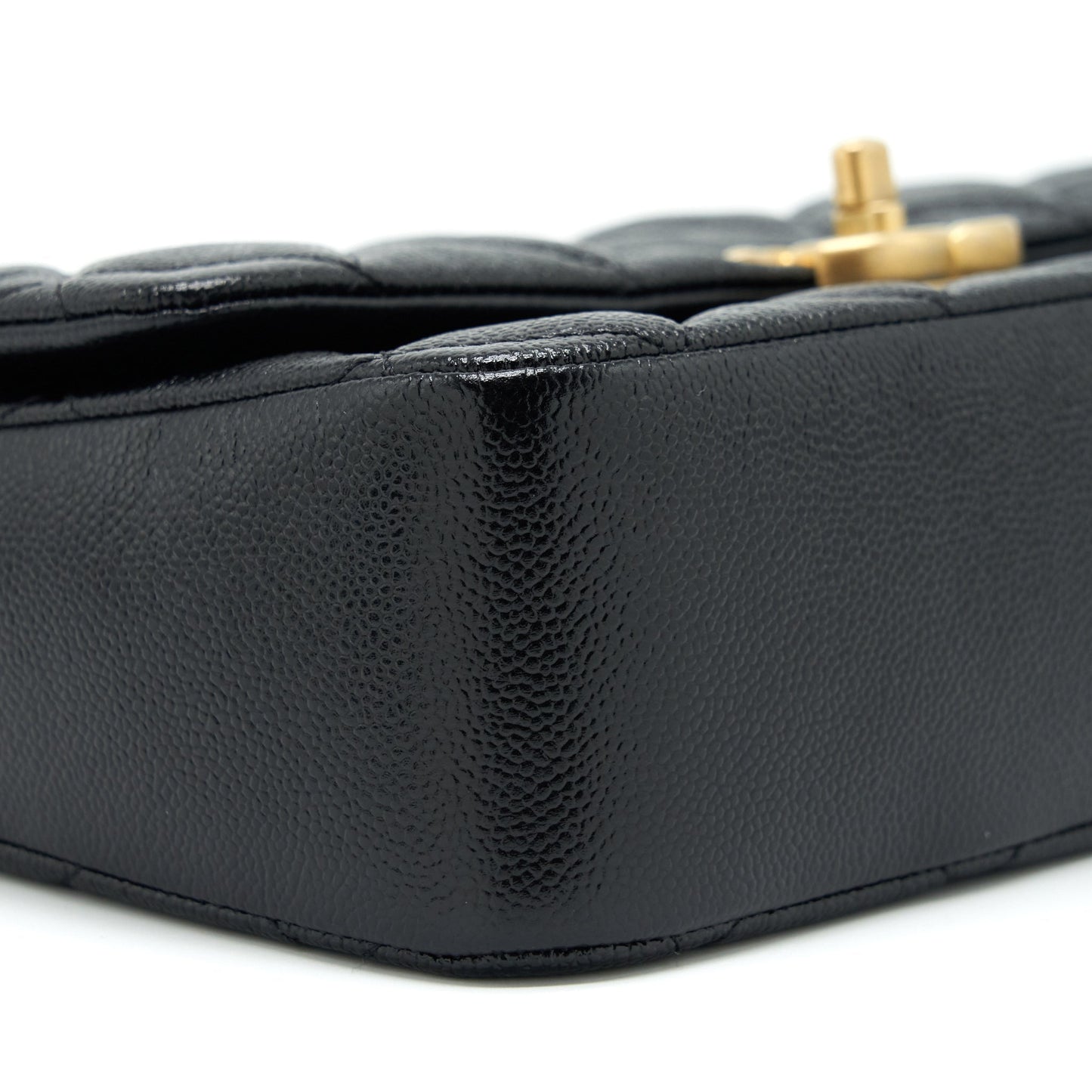 Chanel 22P Medium Melody Bag Grained Calfskin Black