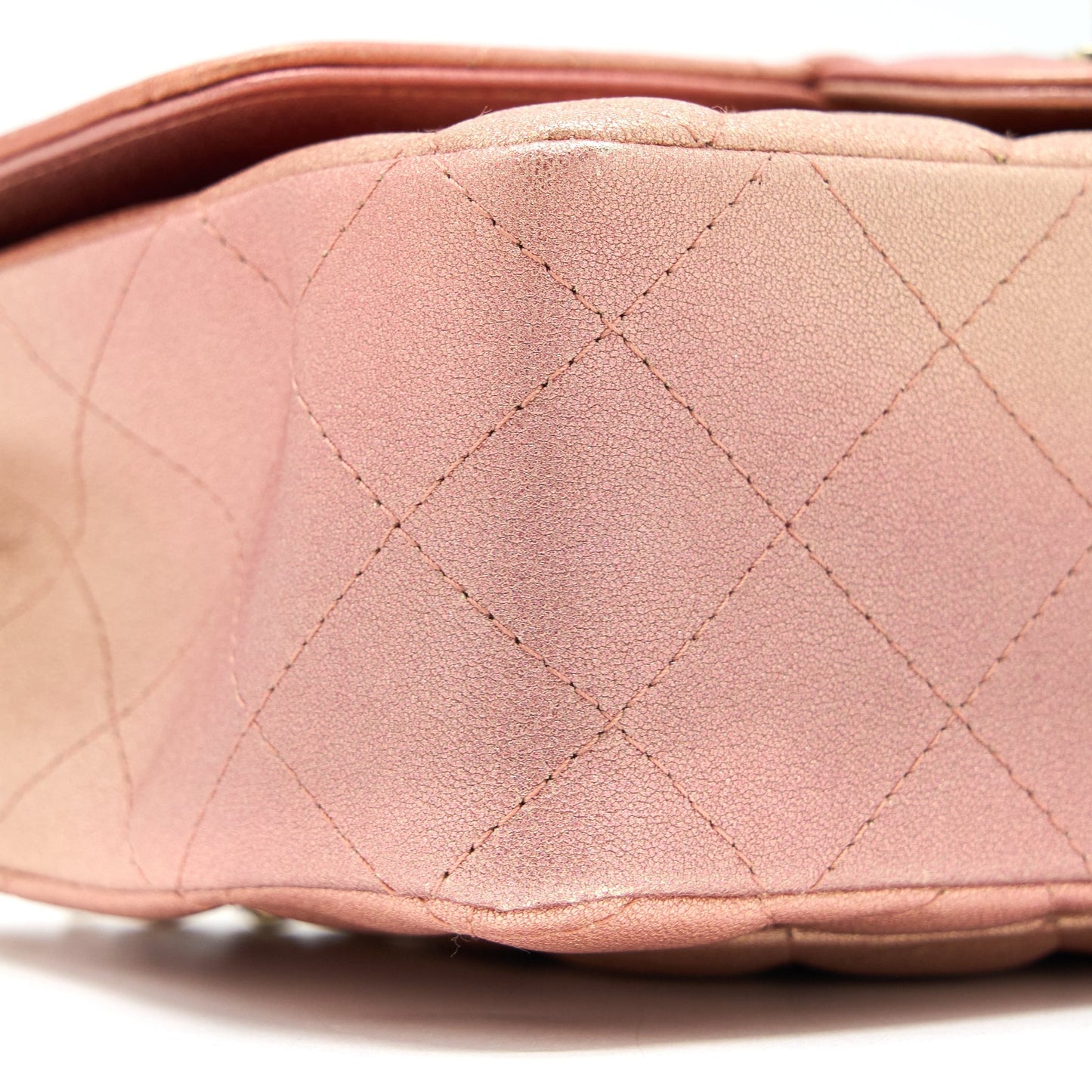 Chanel 21S Mini Rectangular Flap Bag Metallic Grained Lambskin Ombré Rose Gold L