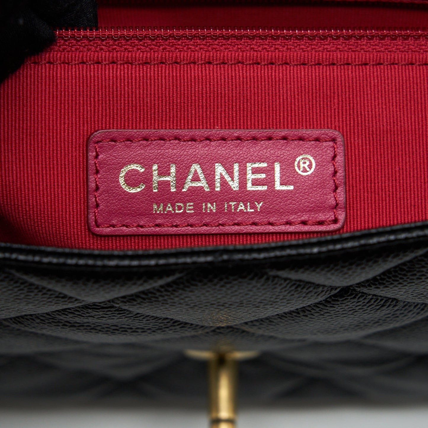 Chanel 22P Medium Melody Bag Grained Calfskin Black