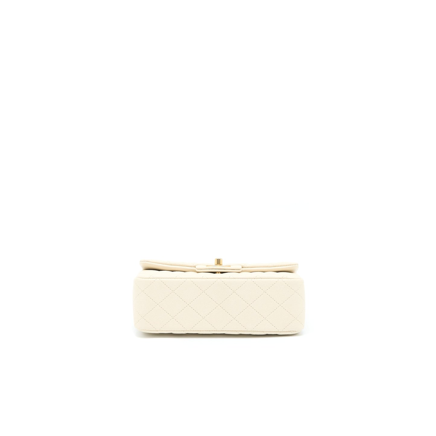 Chanel Top Handle Mini Rectangular Grained Calfskin Light Beige Brushed