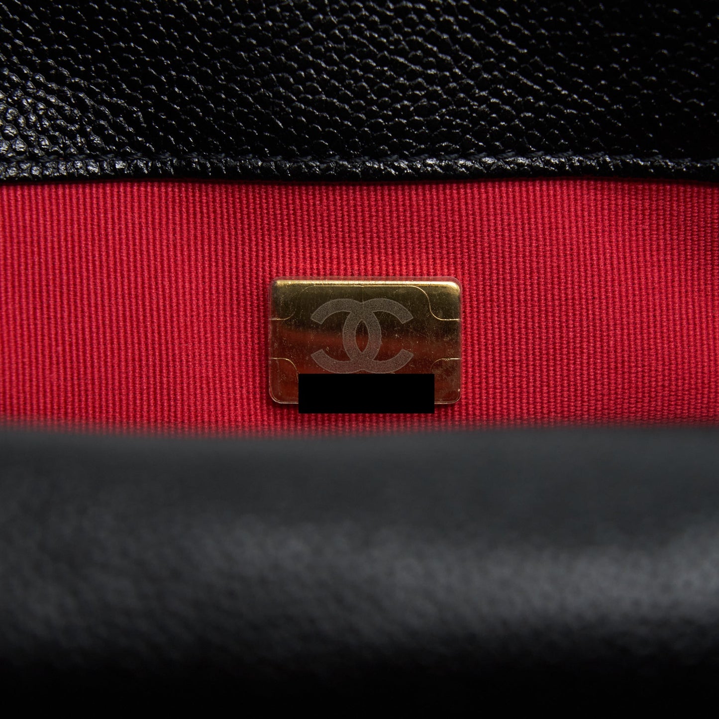 Chanel 22P Medium Melody Bag Grained Calfskin Black