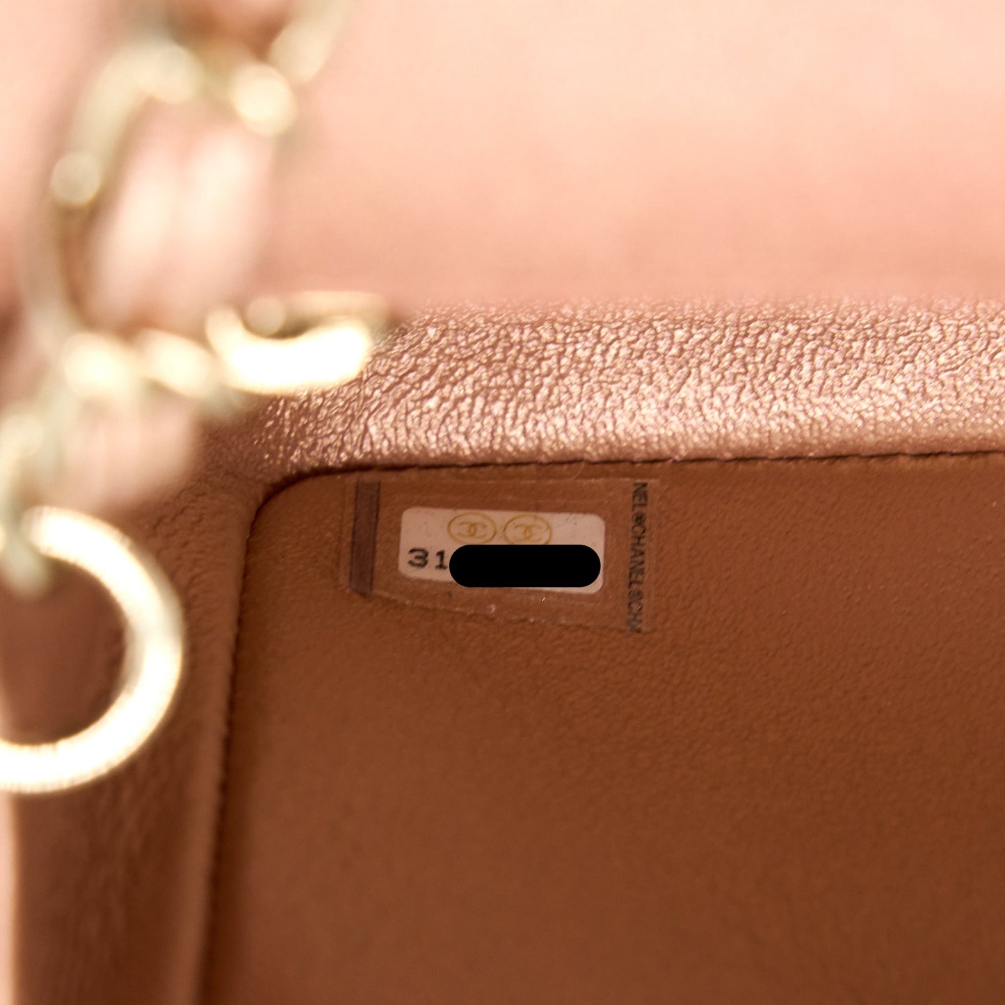 Chanel 21S Mini Rectangular Flap Bag Metallic Grained Lambskin Ombré Rose Gold L