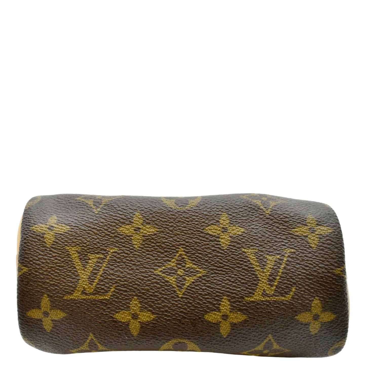 LOUIS VUITTON Mini  HL Monogram Canvas with Leather Trim Satchel Bag Brown