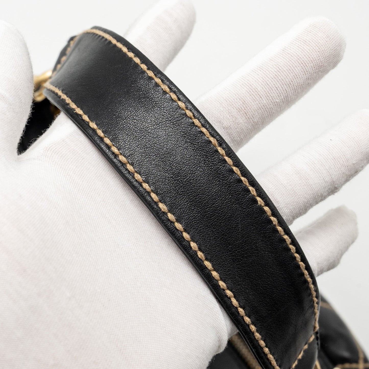 Chanel  Wild Stitch Shoulder Bag Calfskin Black